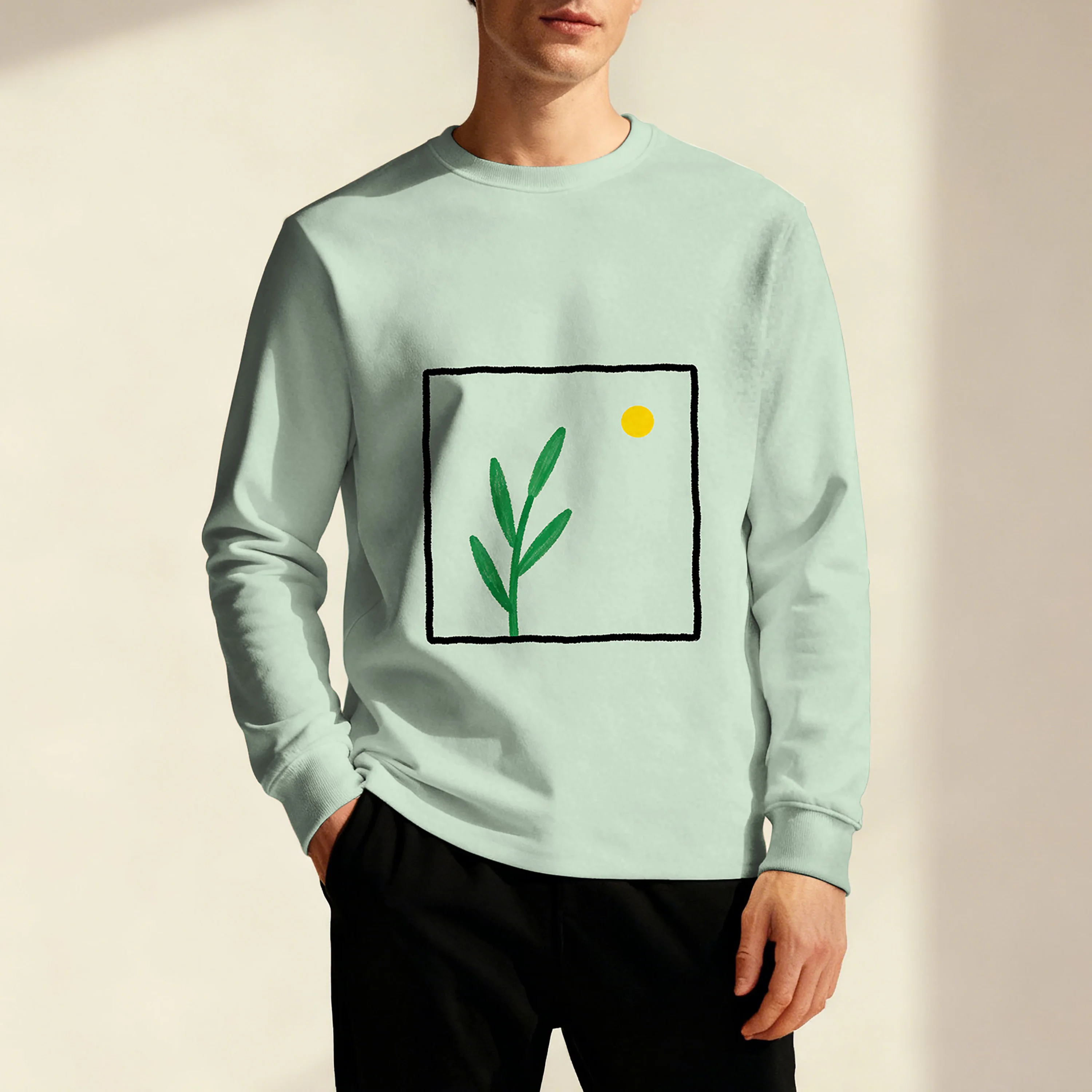 

Мужская осенне-зимняя новая толстовка с круглым вырезом и длинными рукавами с индивидуальным принтом, модная и универсальная.