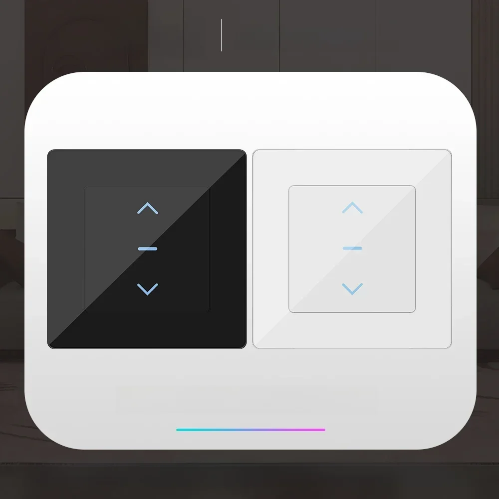 Nouveau commutateur de rideau intelligent WiFi, conception tactile pour rideaux motorisés et stores roulants, fonctionne avec l'application Tuya Smart Life Alexa Google
