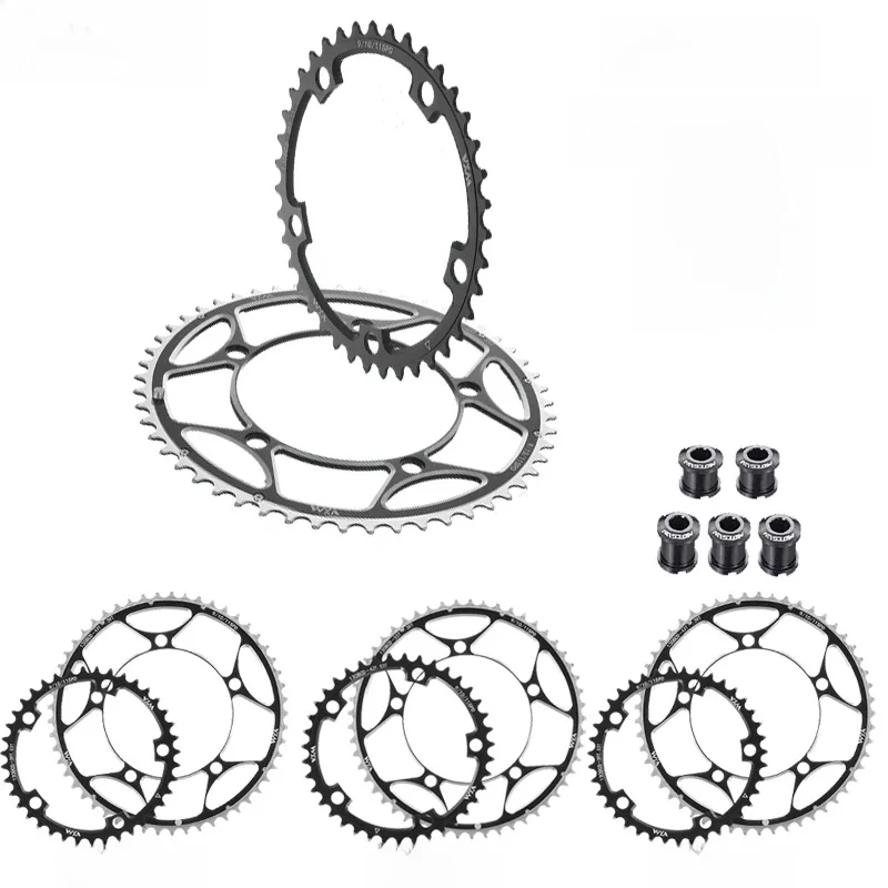 AliExpress VXM Bicycle Double Chainring 130BCD 39T 53T 42T 55T 46T 56T Road Bike Crankset Riding Disc Aluminum Chainwheel Folding Bike Disc