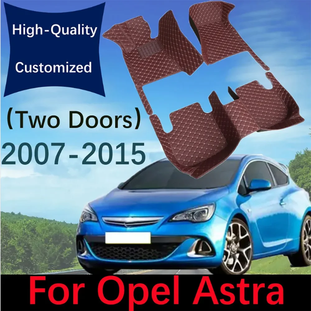 

Custom Leather Car Floor Mats For Opel Astra Hatchback Two Doors 2007-2015 Automobile Carpet Rugs Foot Pads Accessories