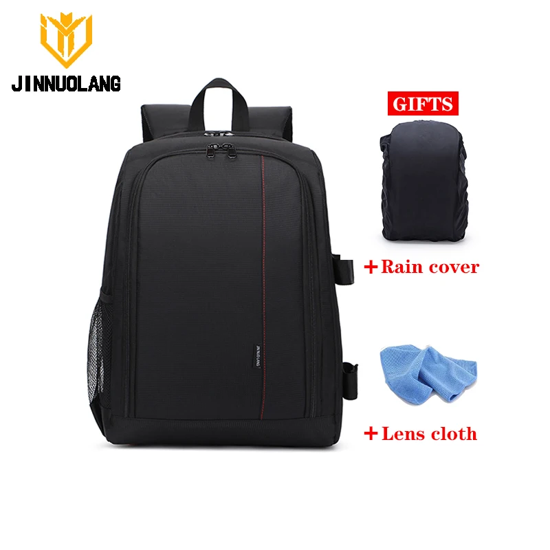 JINNUOLANG New Photographer Cameras Waterproof Backpack For Canon Nikon Sony Xiaomi Laptop DSLR Portable Travel Tripod Shot Bags