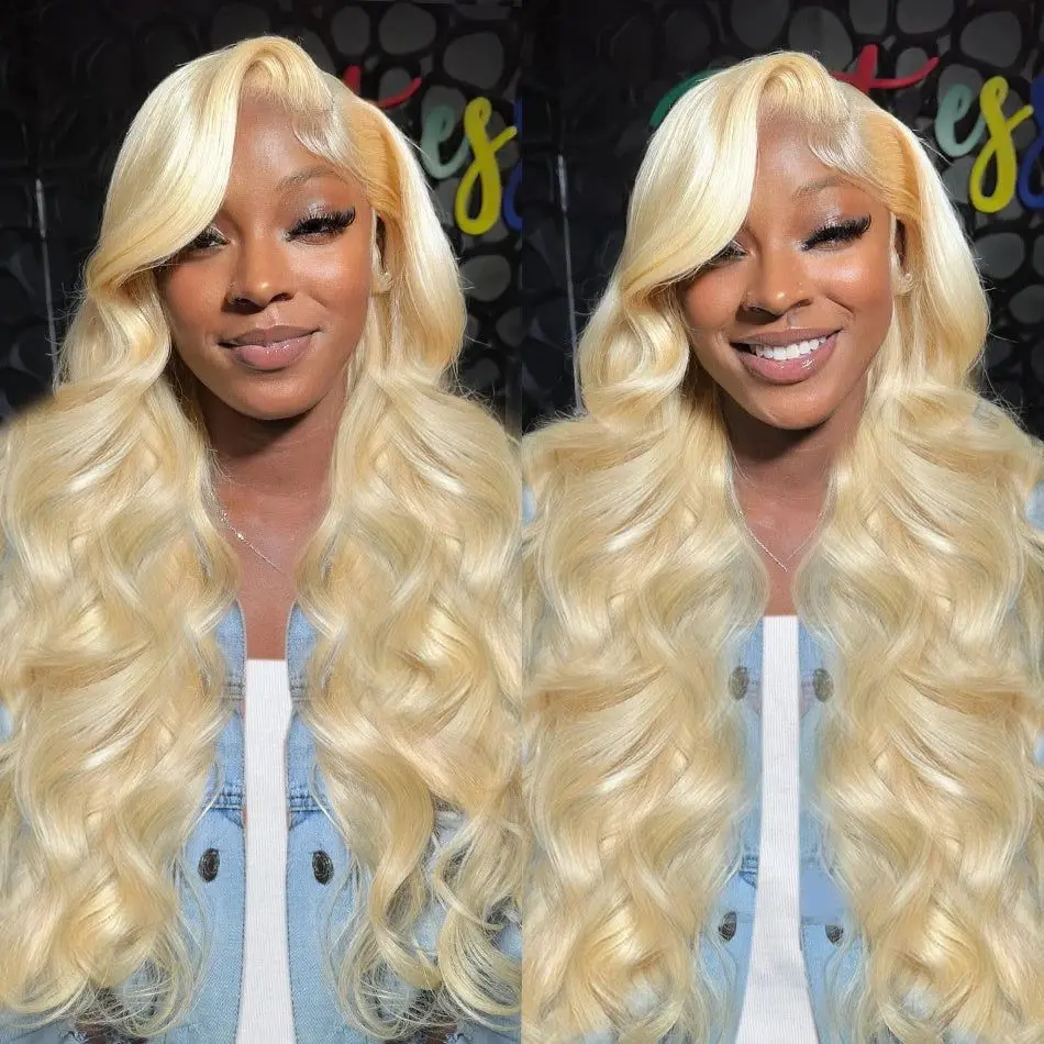 613 Body Wave Hd Lace Frontal Wig 13x4 13x6 Human Hair Wigs 30 36 Inch Transparent Lace Honey Blonde Wigs For Women 200% Density