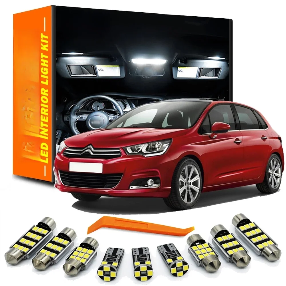 ZITWO-Kit d'éclairage intérieur de carte breton LED pour voiture, ampoule d'invitation, cristaux, C4, 2011, 2012, 2013, 2014, 2015, 2016, 2017, 2018, 2019, 2020, 17 pièces
