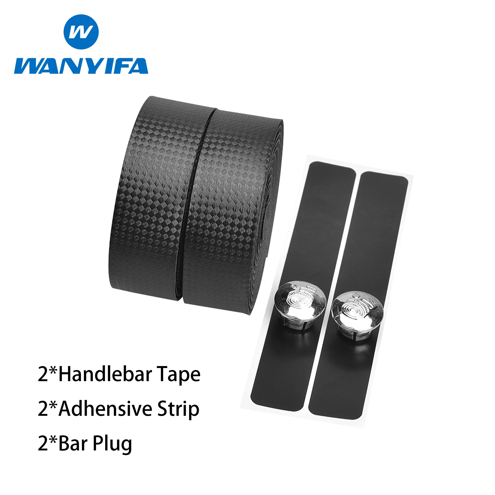 Wanyifa Road Bike Tape Bicycle Handlebar Tapes 3K Carbon Wave PU Leather Bicycle Accessorie