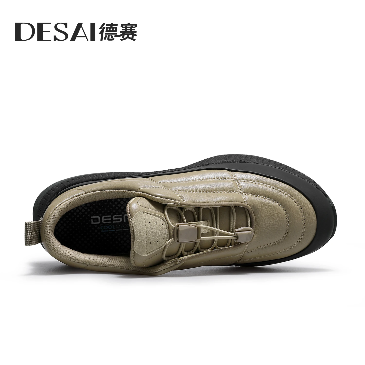 Desai [High luxury sheepskin] men's casual sports shoes men's lace-up low help light running shoes men's shoes