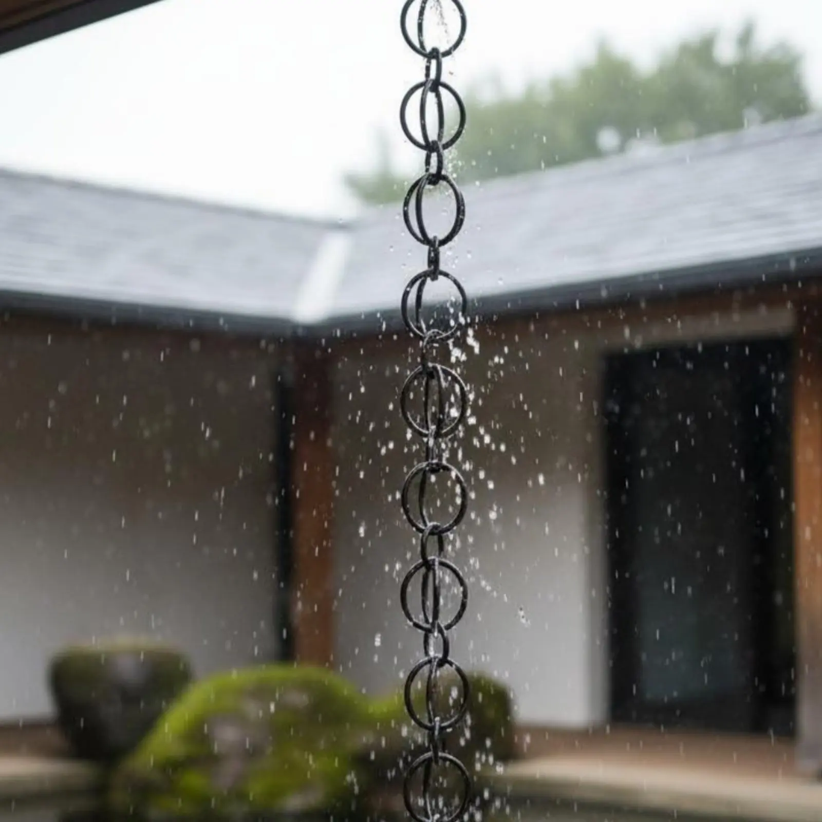 Rain Chain Decorative Cup Rain Chain Design Downspout Replace for Villa Owners Garden Enthusiasts Courtyard Temple 16rings