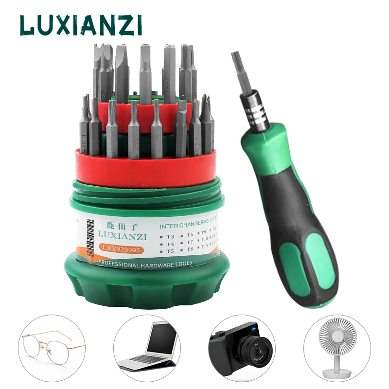 LUXIANZI High Quality 31 in 1 Precision Screwdriver Set Slotted Phillips Multi-function Screw driver For Repair Hand Tools Kits