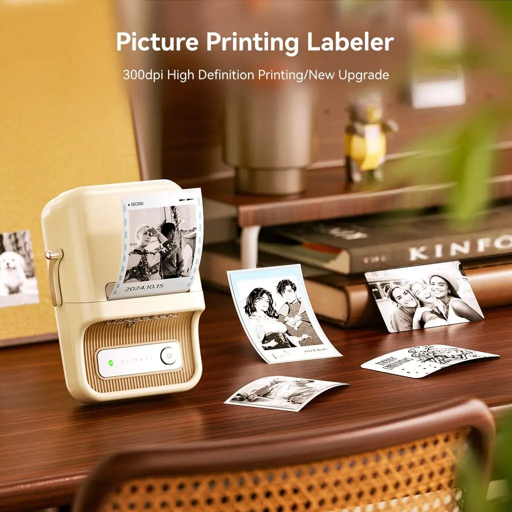 (Papel de impresión fotográfica) Papel de cartón fotográfico térmico Niimbot para impresora B21 Pro, pegatina adhesiva d
