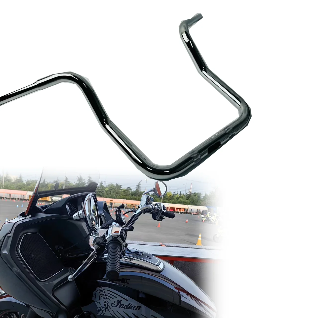 Motorcycle Custom Handlebar 12/14inch Rise for Indian Challenger