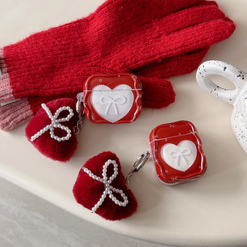 

Korean INS star bow hollow love earphone protective case for AirPods 4 3 2 Pro 2 3fashion simple new shock-proof protective casr