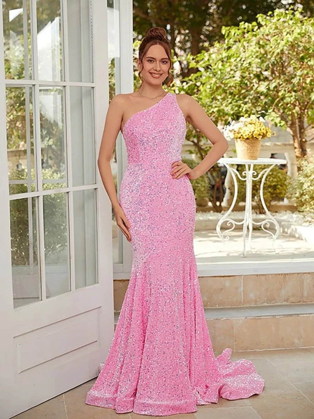 Vestido de fiesta de sirena con lentejuelas, traje elegante y Sexy, sin mangas, Espalda descubierta, cremallera, hasta el suelo, Formal, personalizado, 2024