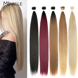 MIRACLE Straight Hair Extensions Synthetic Hair Bundles 24‘’ 26‘’ 30‘’ 36‘’ Fake Hair Piece Soft Super Long Hair Bundles