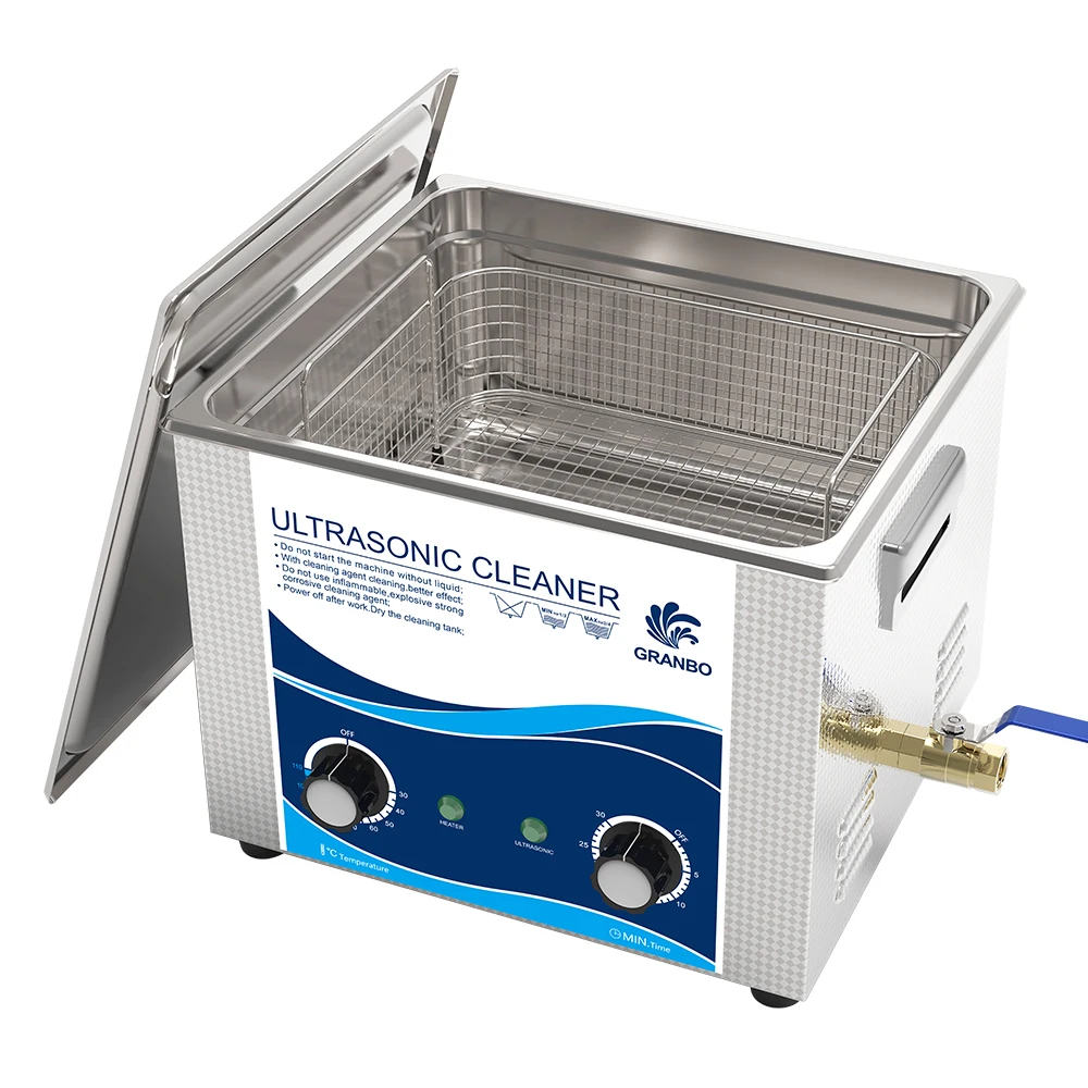 산업용 금속 부품, 치과 및 실험실 도구용 히터 및 타이머가 있는 Granbo 15L 초음파 세척기 360W-540W
