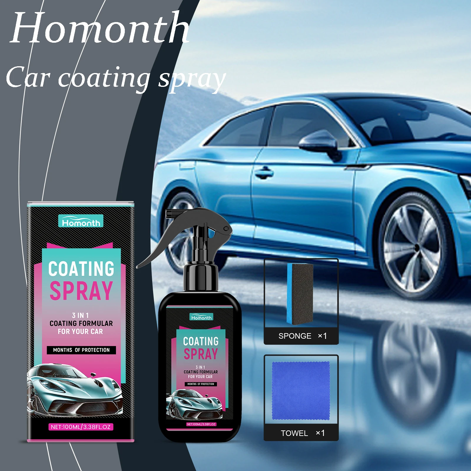 

Домашний спрей для автомобильного покрытия, защита автомобильной краски, предотвращение царапин, ремонт поврежденной краски, восстановление полировки, удаление грязи, очиститель краски