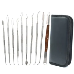 Wax Carvers Tools, 10 Pcs Double-Ended Stainless Steel Wax Clay Sculpting Carving DIY Tools Kit, Spatula Chisel Carver Set