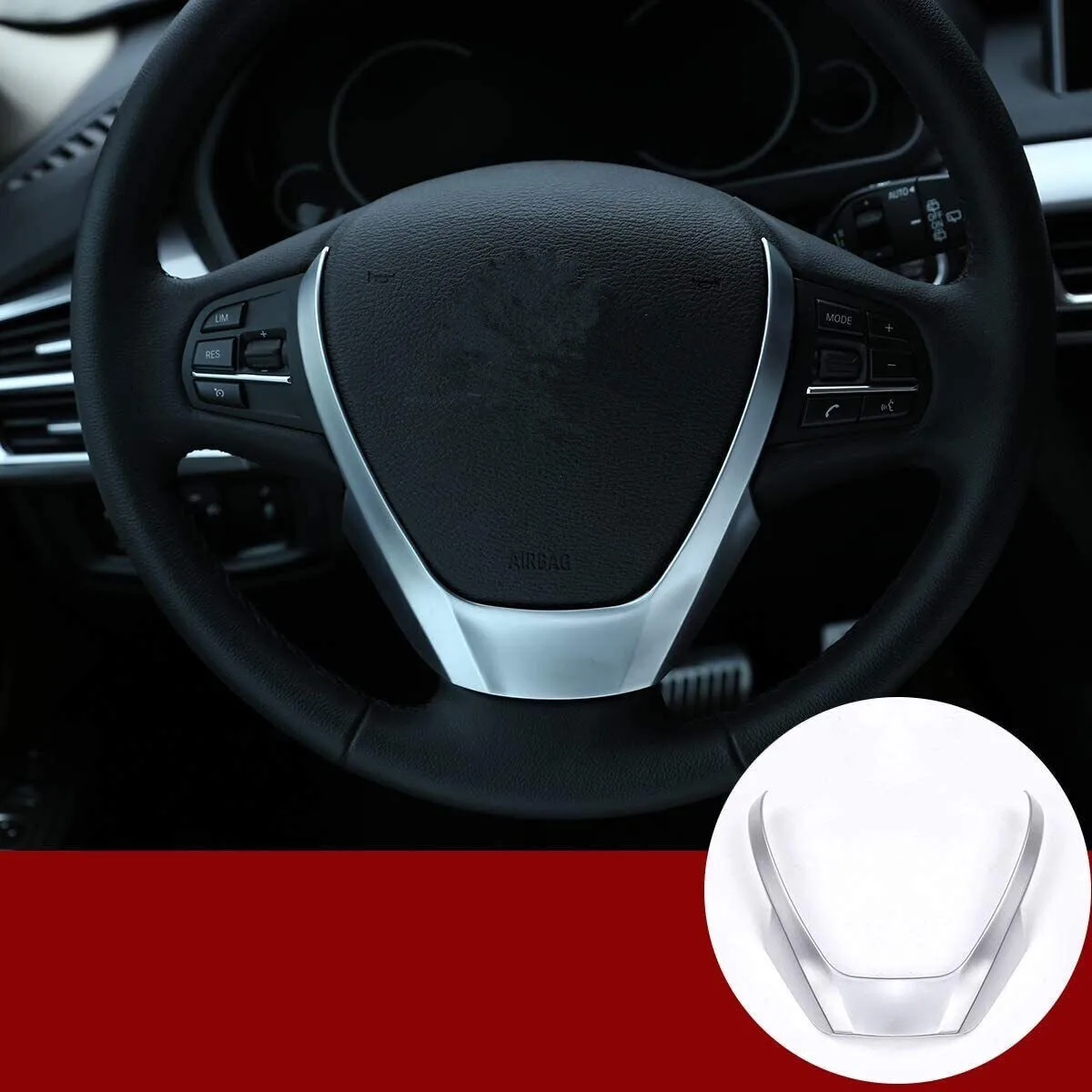 

For BMW X3 X4 X5 F15 F25 F26 2014 2015 2016 2017 2018 ABS Car Interior Steering Wheel Frame Cover Decoration Trim Accessories