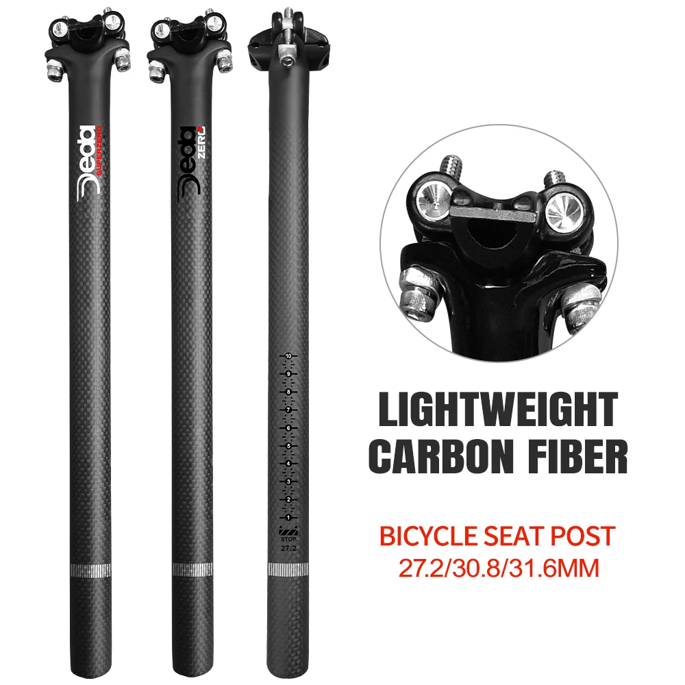 

New Carbon Fiber Bicycle Seatpost3Kmatte Finish Roadmountain Bike Riding Carbon Fiber Seatpost 27.2-31.6*350-400mm Bicycle Parts
