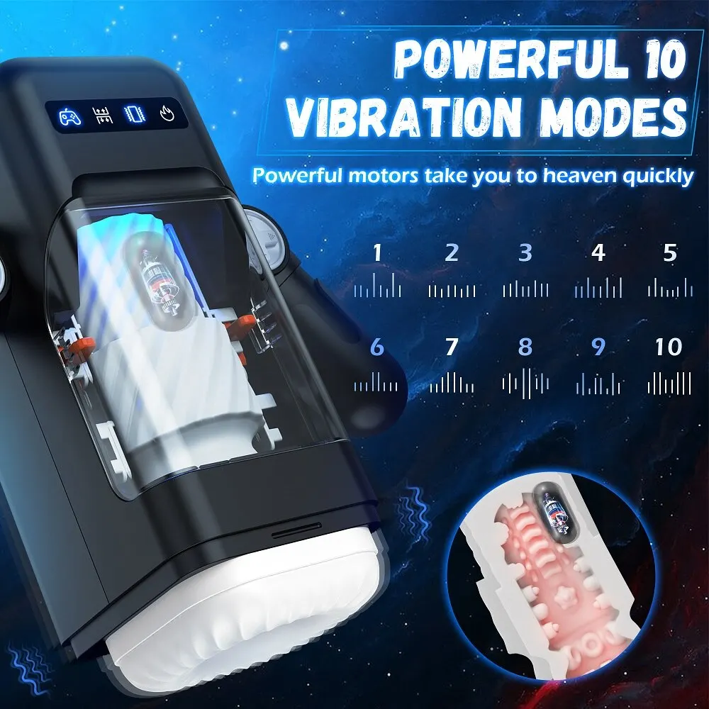 HESEKS Automatic Male Masturbator Cup 42 Heating Sucking Masturbation Cup 10modes powerful Masturbator Cup Silicone Vagina Reali