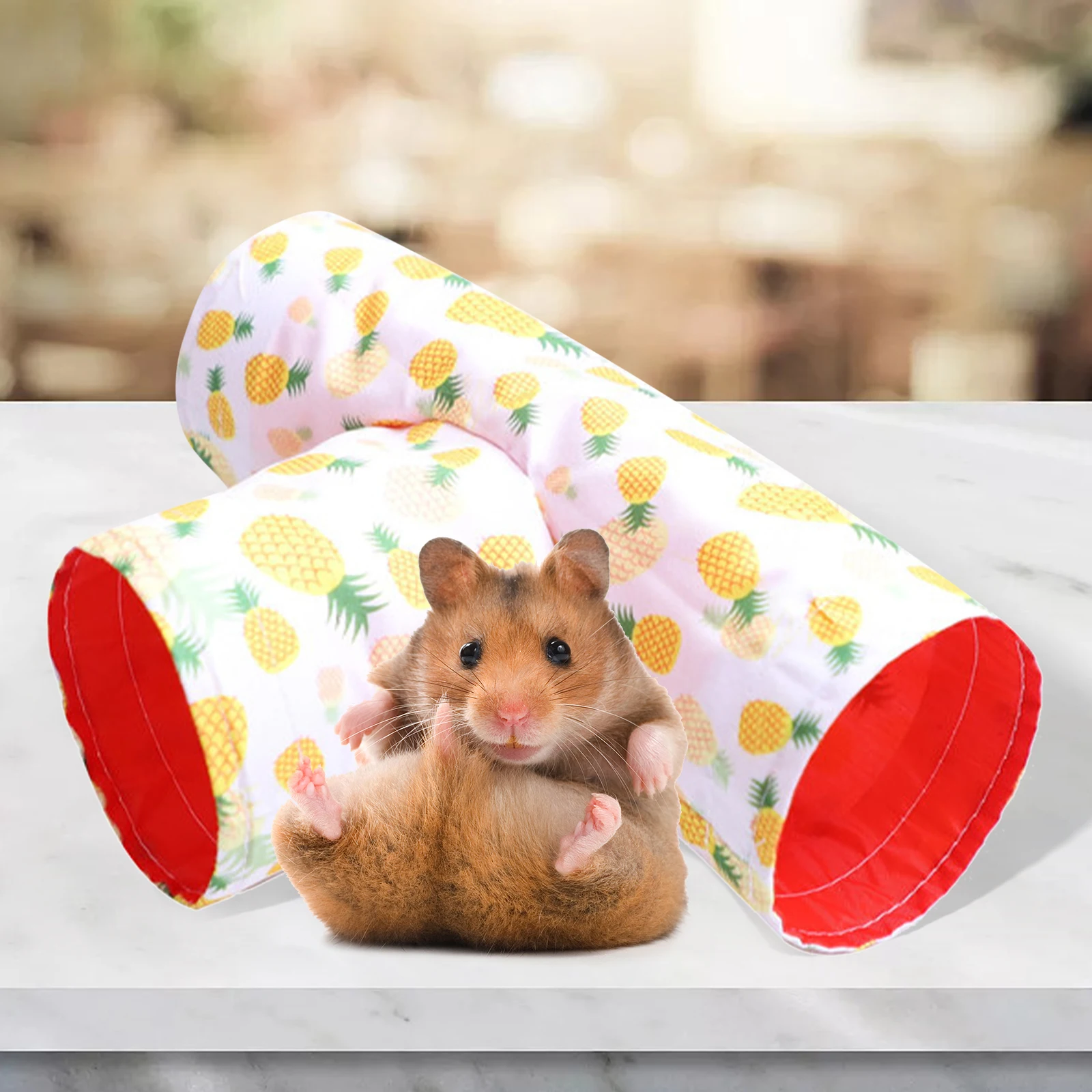 Small Guinea Pig Hamster Toy Tubes Tunnels Hamster Cage House Hideout Channel Chinchillas Hamster Tunnel Toy