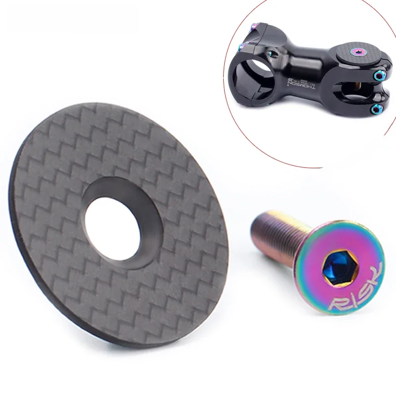 AliExpress Risk RA112 Mountain Road Bike Bicycle Carbon Fiber Cycling Headset Stem Top Cap M6x30mm Titanium