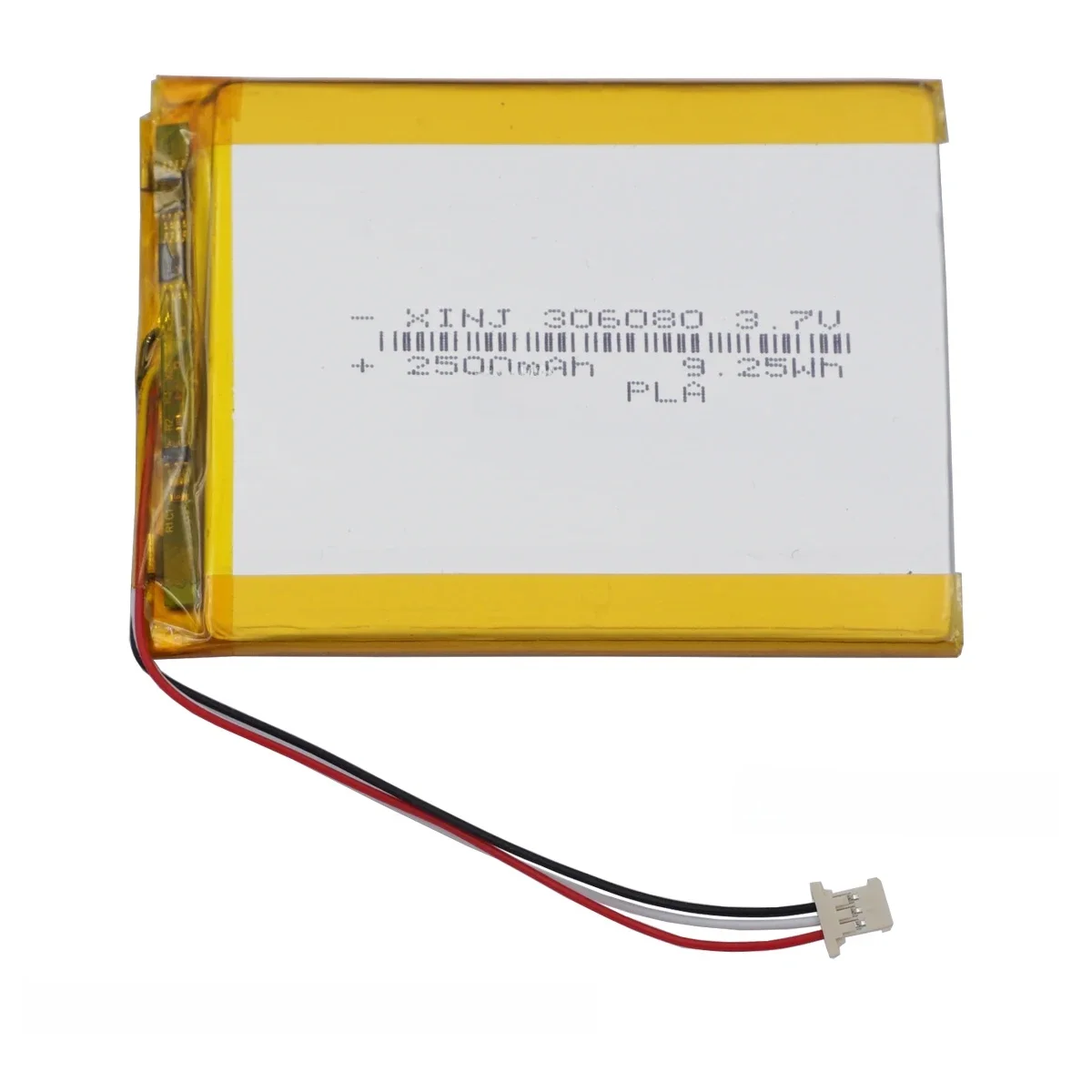 3.7V 2500mAh 9.25Wh Rechargeable Lipo Battery 3Pin MOLEX 51146 Plug 306080 For PSP DVR DVD GPS Power bank E-book Tagus Gaia Eco