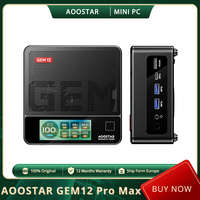 AOOSTAR GEM12 Pro Max Mini PC with Display Fingerprint Unlock AMD Ryzen 7 8845HS 8 Core Max 5.1GHz, 32GB DDR5 RAM 1TB SSD BT 5.2