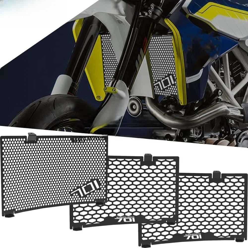 Protection de calandre de moto pour Husqvarna, 701 Smile Moto, 701 Endflats, 2016, 2017, 2018, 2019, 2020, 2021, 2022, 2023