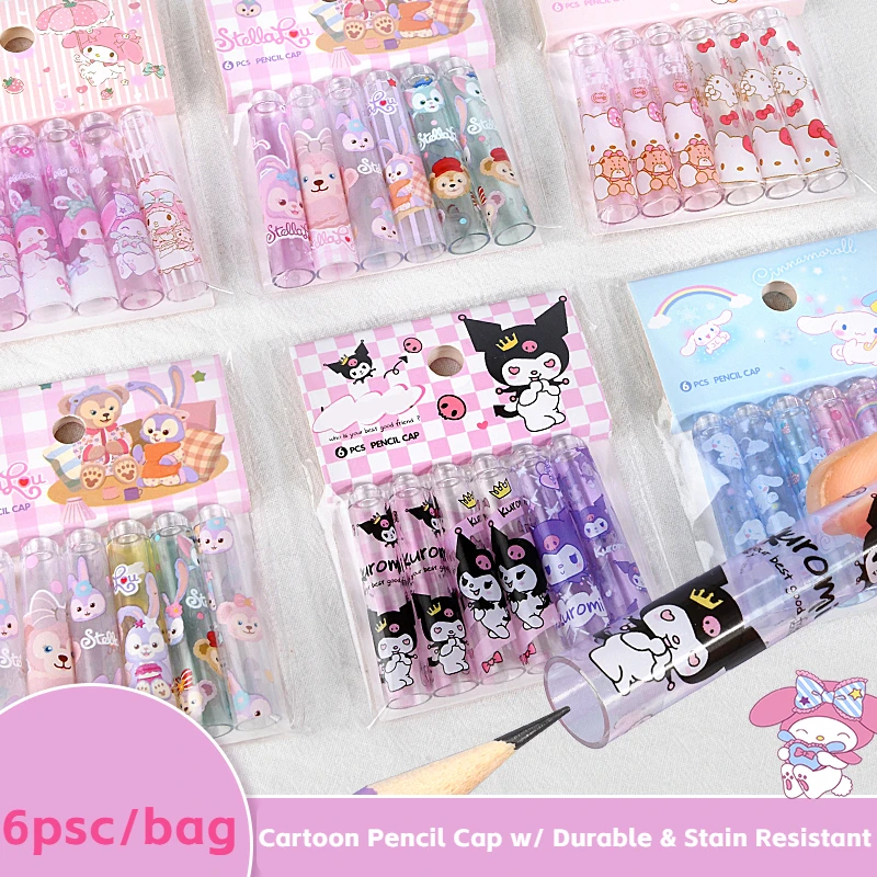 Sanrio Stiftkappe, Cartoon-Bleistiftverlängerungshülse, Nibenschutz für Schule, Büro, Studenten, Schreibwaren, Kinder, kreatives Geschenk, Kunstwerkzeug