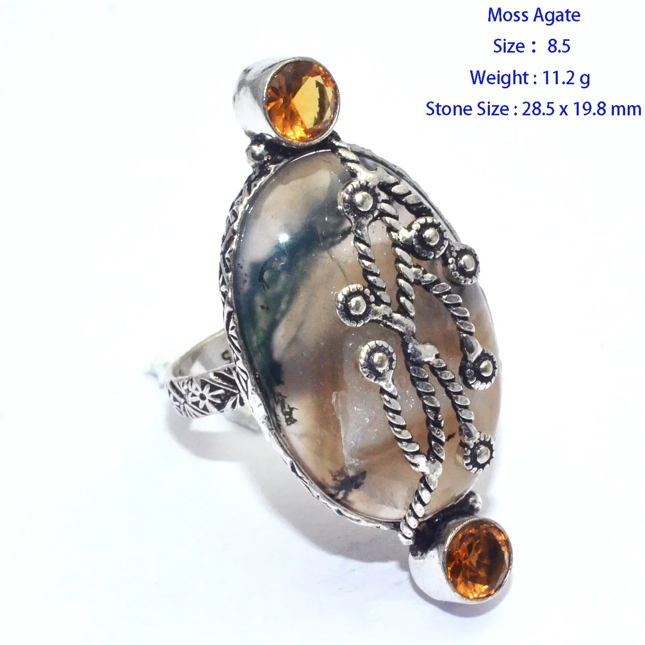 Genuine  Labradorite Moonsone  Tiger Eye Garnet Agate Jasper Pearl Peridot  Ring  Silvers Copper , Size : 8.5 & 8.75