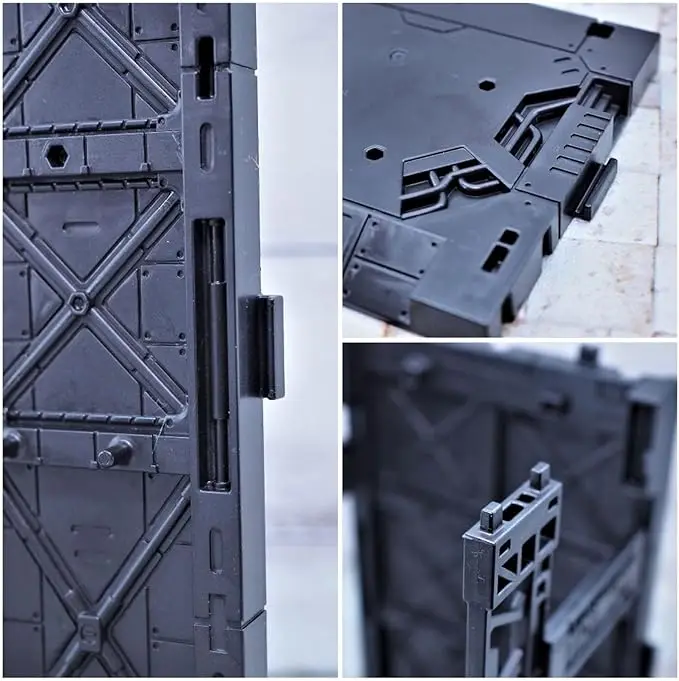 Base de exibição de bloqueio modelos gundam portátil resistente base de cena modular para figura de ação robô brinquedo exposição garagem suporte