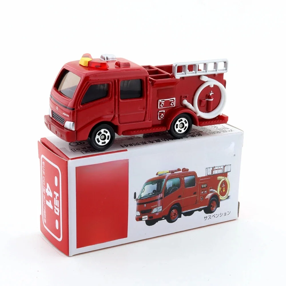 Takara Tomy Tomica No.41 Morita pompier Type CD I modèle de camion moulé sous pression Kit Pop moulé sous pression modèle automobile ornements Cas jouets