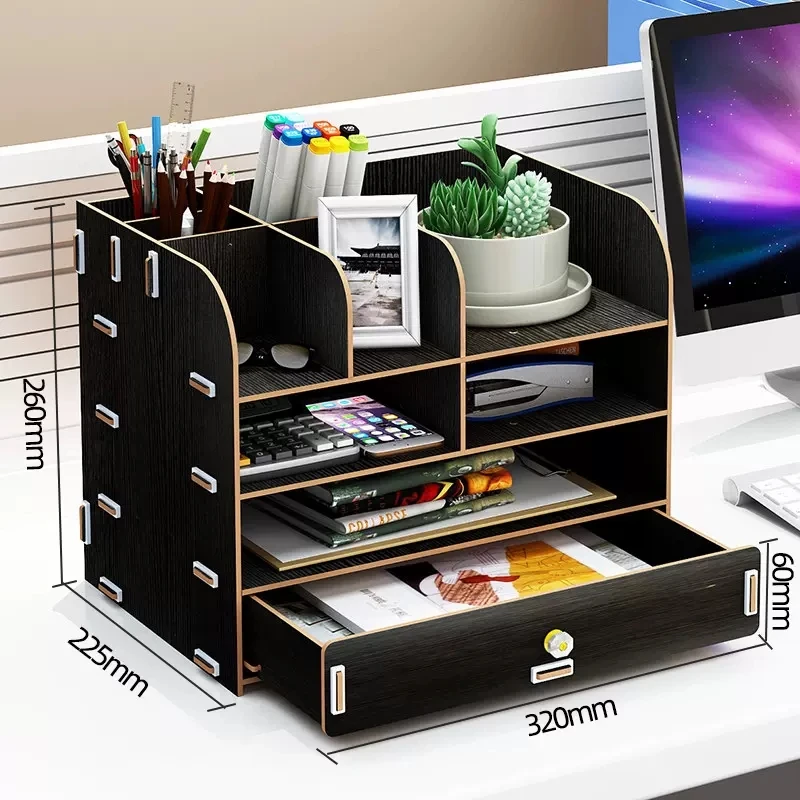 Office Desktop Shelf Desk Folder Organization Box Stationery Organizer