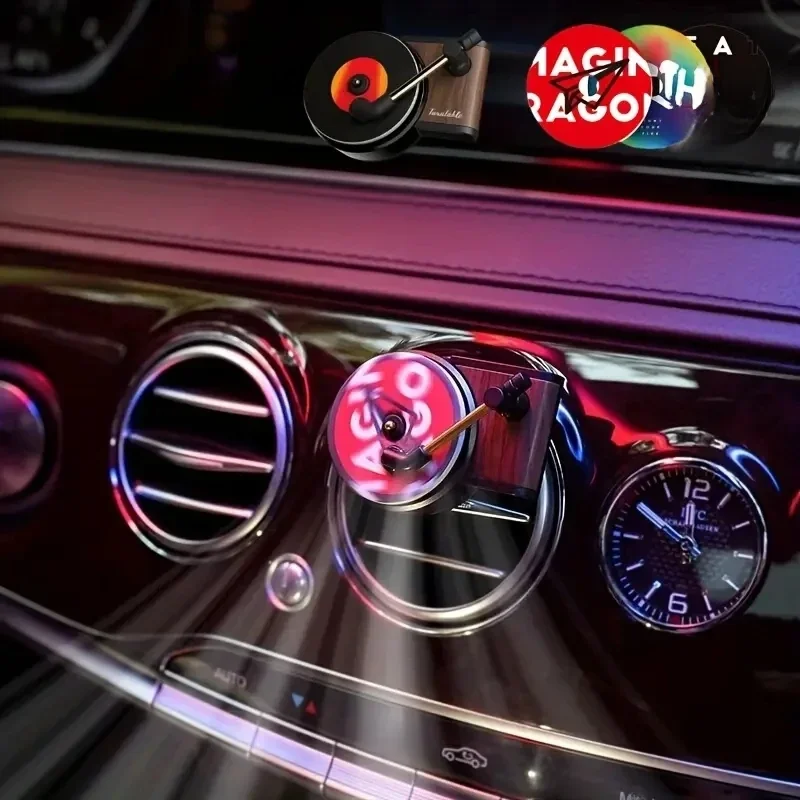 Car Air Freshener Record player Vinyls CD Cover Auto Perfume Phonograph Air Vent Clips Interior Accessories Fragrance