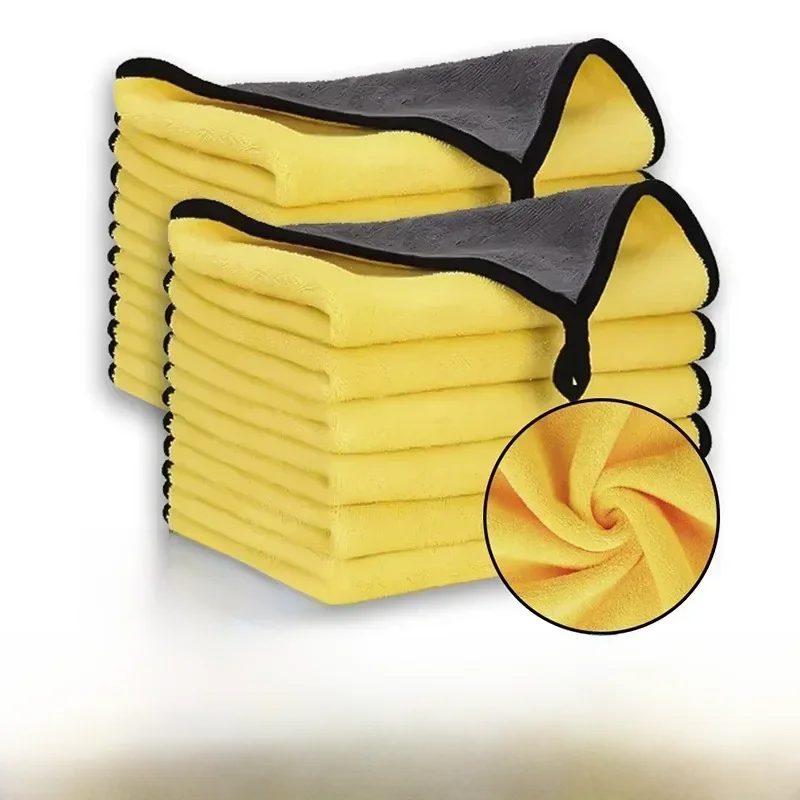 5/10pcs Thickened car wash towel car wiping cloth super absorbent and does not shed hair automotive specific cleaning products