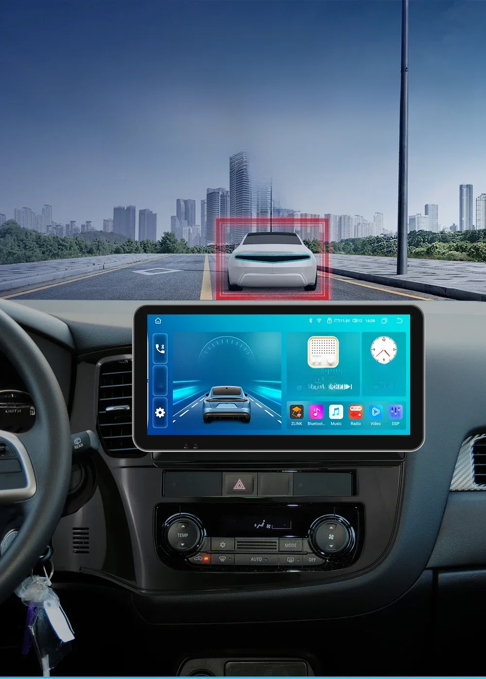 6115 Android 12 Autoradio dsp Carplay Voor Mitsubishi Outlander 3 GF0W GG0W 2012-2018 Multimedia Video Player GPS Stereo 2din 4G - afbeelding 2