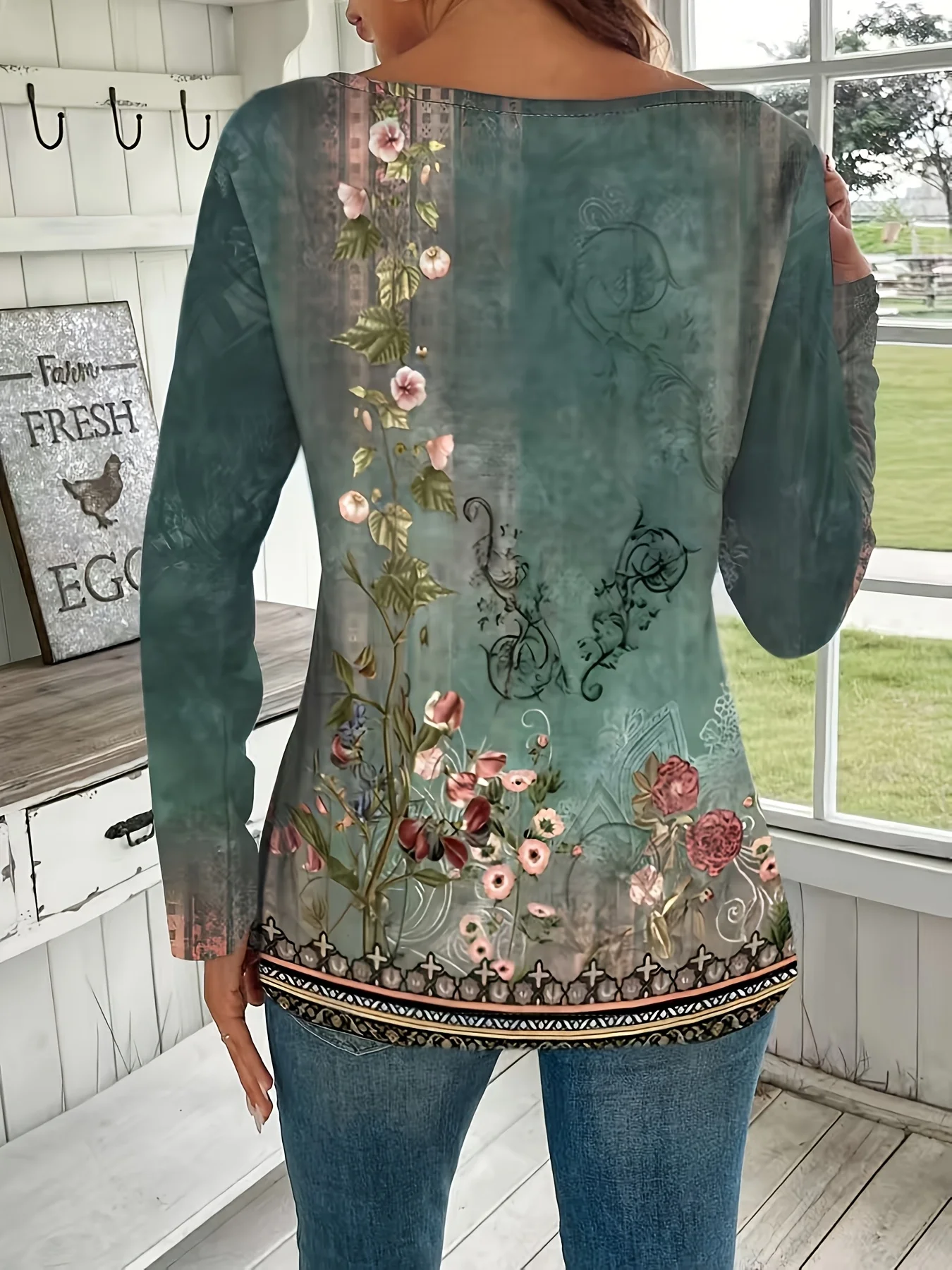 حجم كبير أنيقة امرأة عادية تي شيرت موضة فضفاضة تي شيرت امرأة مزاجه كم طويل تي شيرت عطلة نهاية الأسبوع