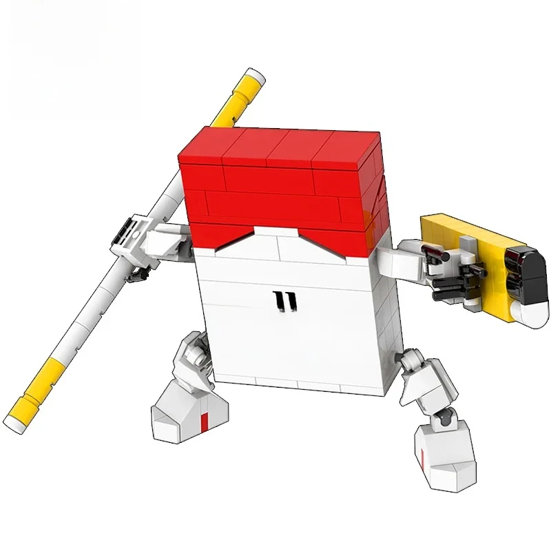 Bricklink Ideeën Moc Sigaret Mecha Robot Rood Geel Groen Diy Set Creatieve Bouwstenen Speelgoed Voor Kinderen Gift Met Doos - afbeelding 2