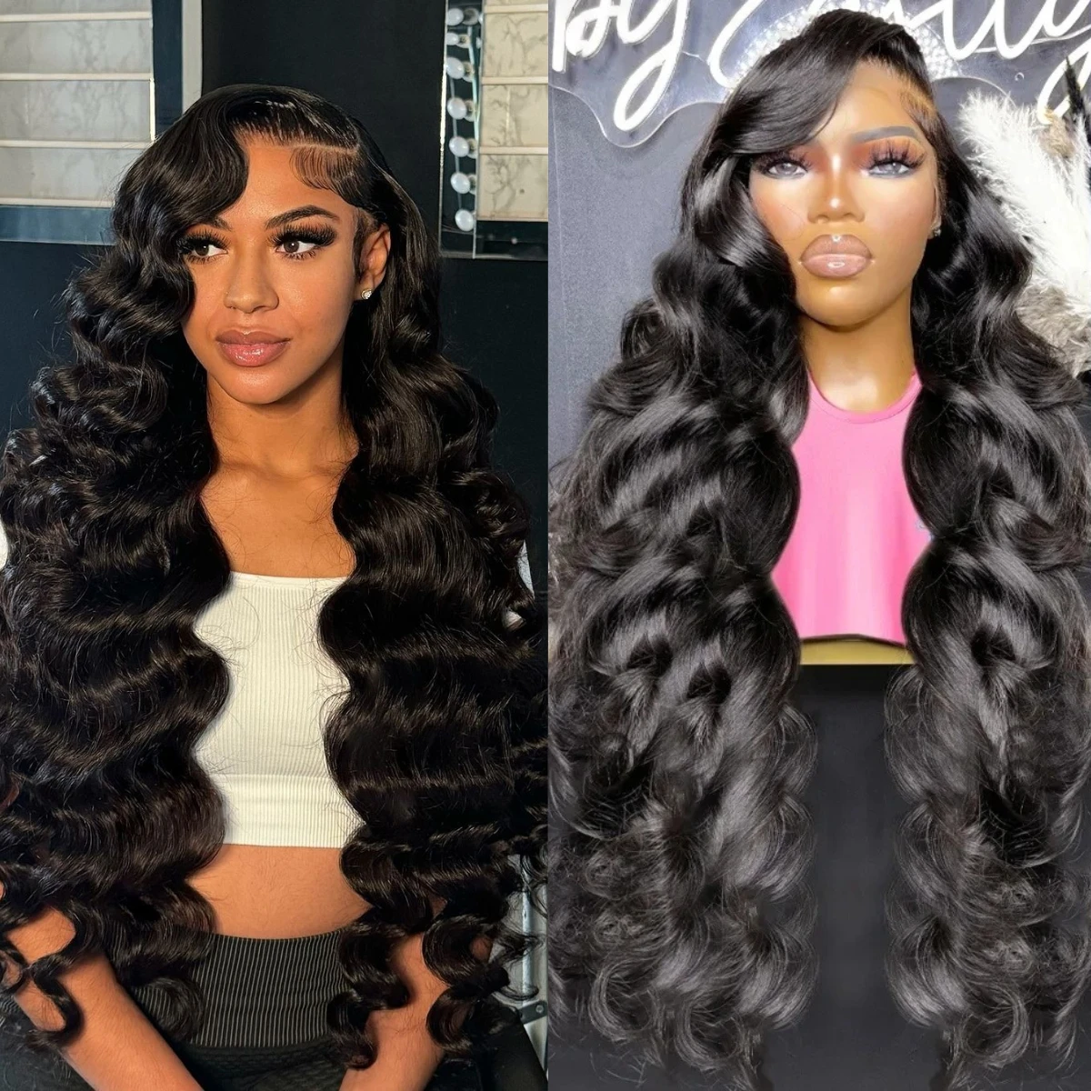 Body Wave 13x6 200 Density Full Virgin human hair HD Lace Front Wigs 13x4 Deep Wave Brazilian Lace Frontal Wig for Black women