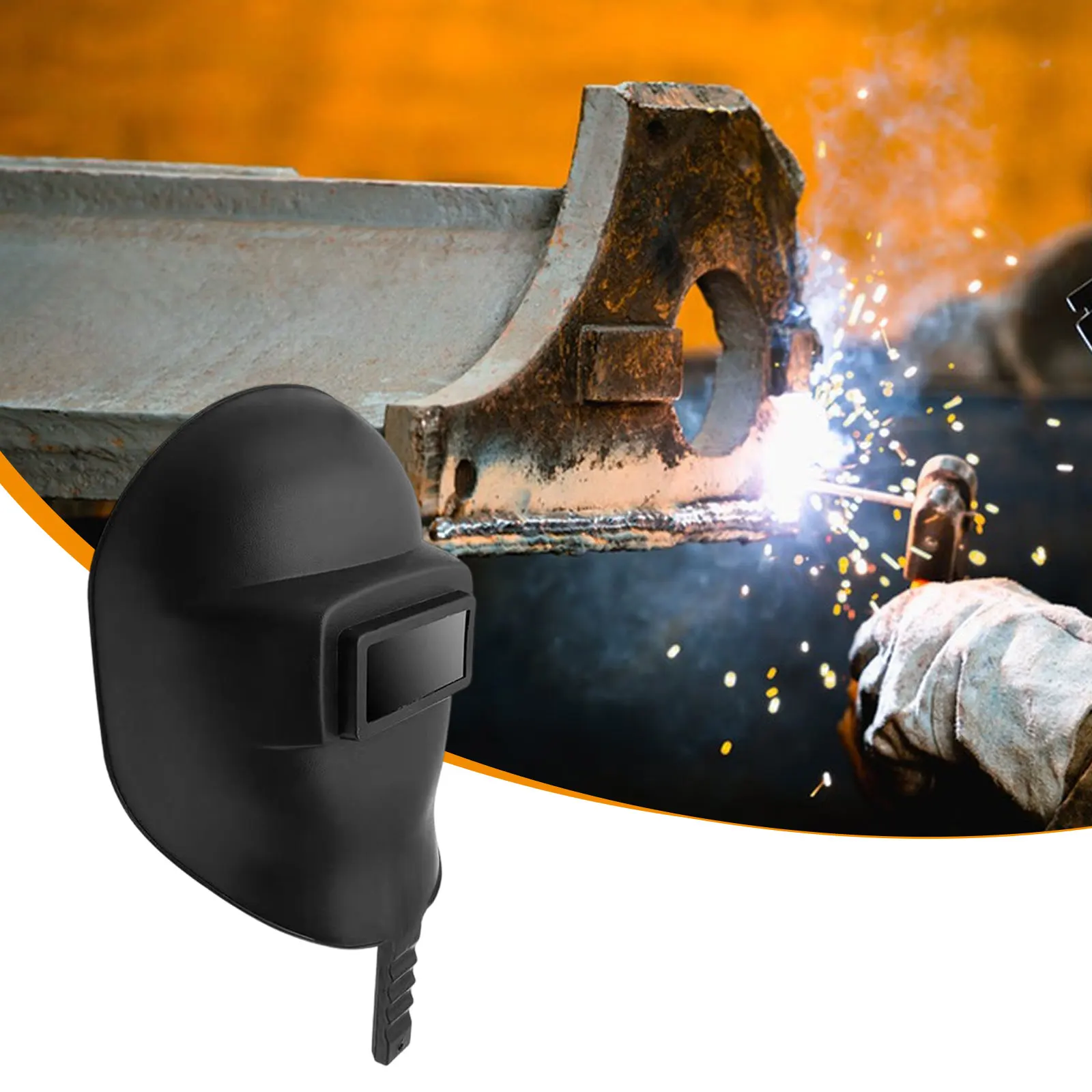 Welding Mask	Headlight Base Universal Lightweight Welding Helmet Sturdy Welding supplies Anti Splashes Protective Face Cover
