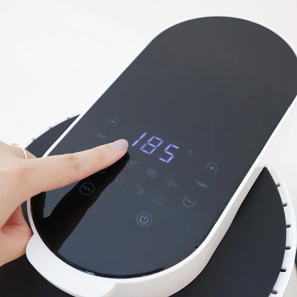 مقالي هواء فنية للمطبخ ، سلة زجاجية ، غسيل منفصل ، أبيض ، 3.5 لتر