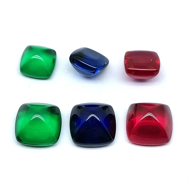 

Beautiful Sugar Cube Cut Ruby Sapphire Emerald 10×10MM AAAAA VVS Loose Gemstones For Jewelry Making