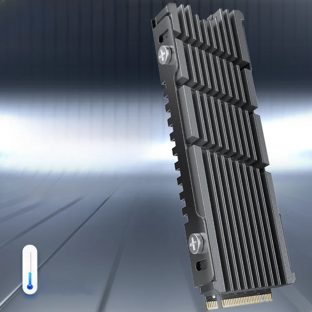 JEYI Cooler II 2280 SSD Radiator M.2 NVME Radiator ze stopu magnezu i aluminium PC Wydajny radiator z termiczną podkładką silikonową — zdjęcie 2