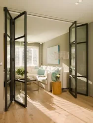 DN Aluminum Framed Modern Outdoor Sliding Folding Door Exterior Double Glass Accordion Folding Doors Custom Size and Color