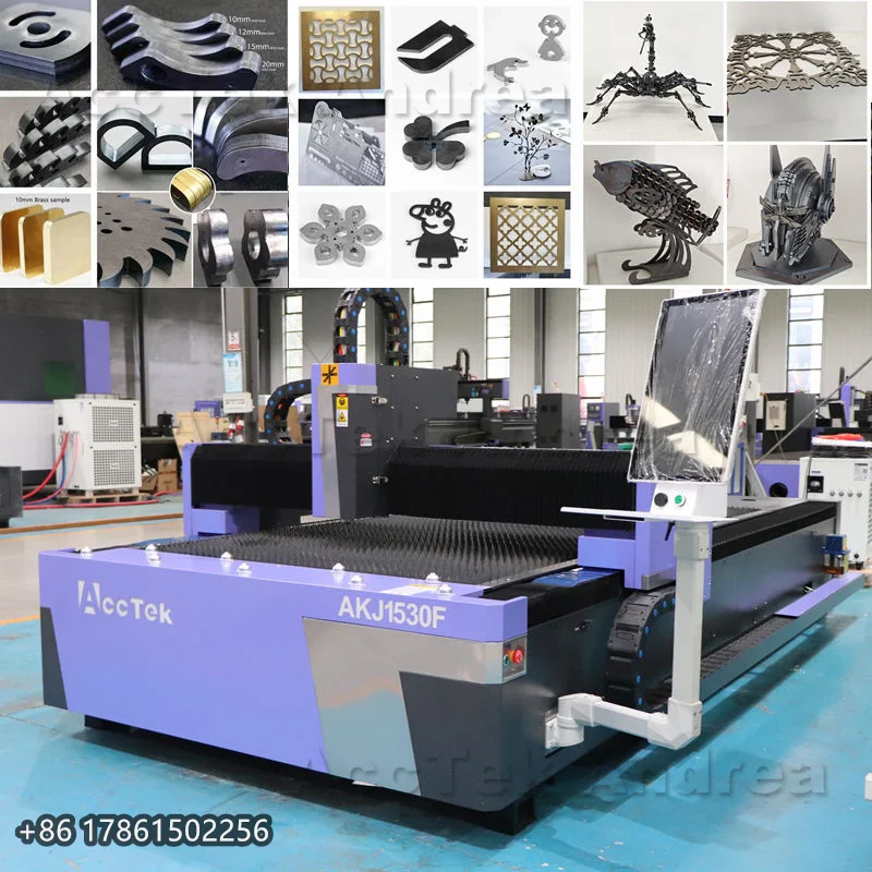 CHINA TOP 10 AccTek 2024 Hot Sell Fiber metal sheet 3015 fiber laser cutting machine 1.5kw 2kw 3kw