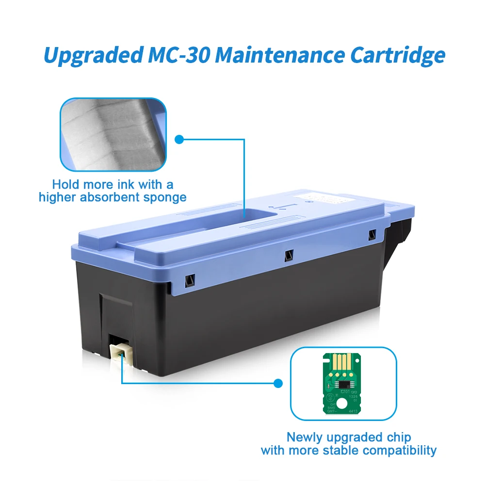 MC-30 Maintenance Cartridge Replacement for Canon Imageprograf GP-2000 4000 PRO-2100 4100 6000 6100 6600 TX-3000 3100 Printers