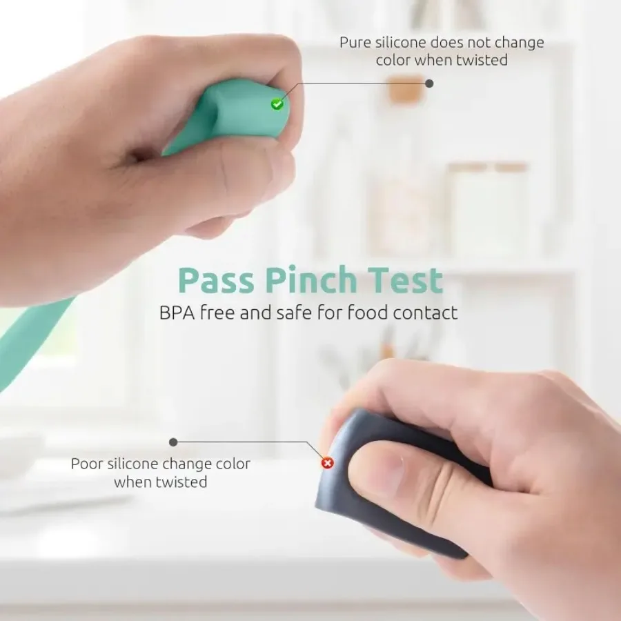 قطعة واحدة كشط طعام بلون عشوائي، تصميم غير لاصق، مقاوم للحرارة، أداة مطبخ، مناسبة للخبز المنزلي والاحترافي - 5