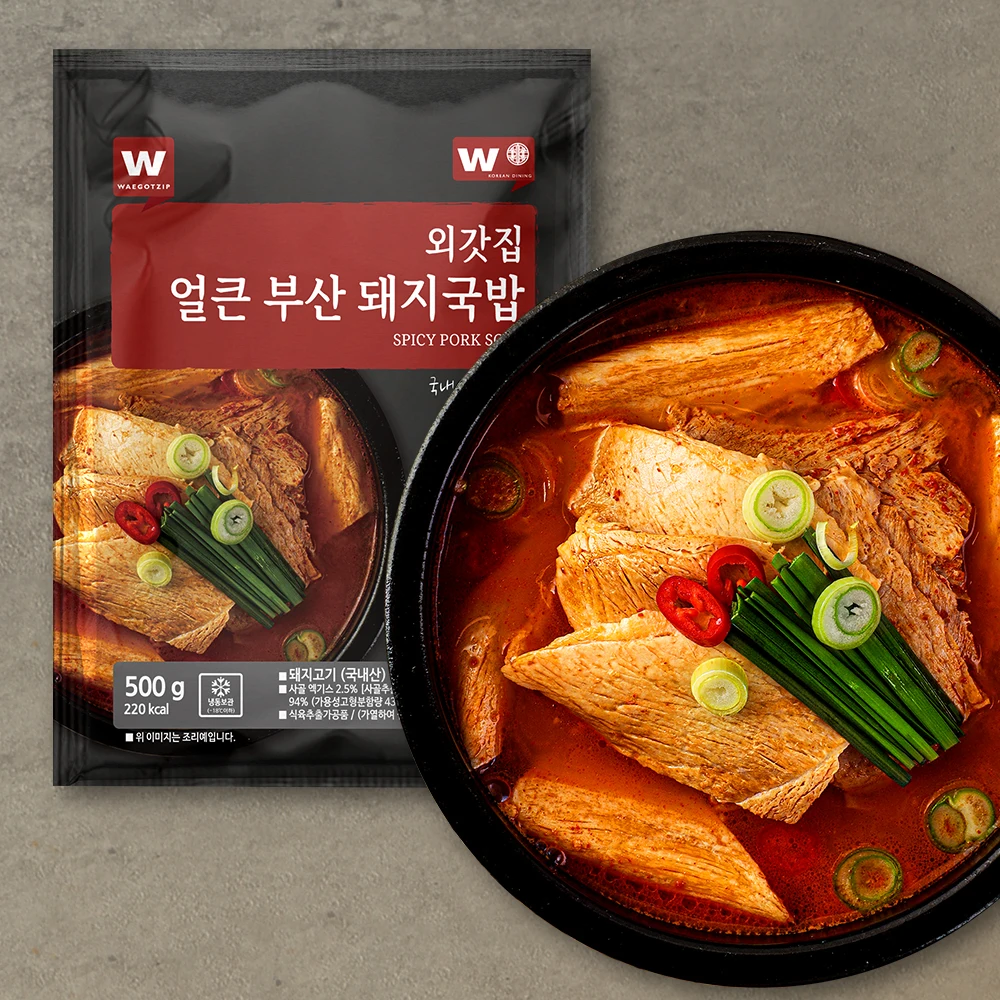 [Waegotzip] Spicy Busan style pork soup 500g X 10 EA / pig soup rice