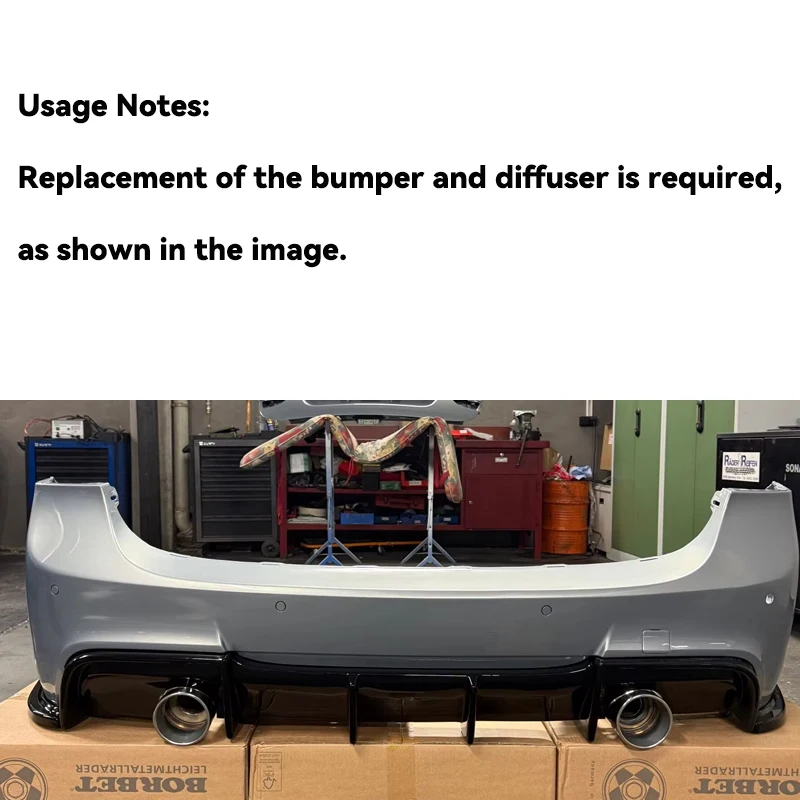 Dual Outlet Exhaust Conversion for BMW E90 E92 318i 320i Petrol 335i Style Stainless Steel Muffler Endrohr Cola Escape Tuning