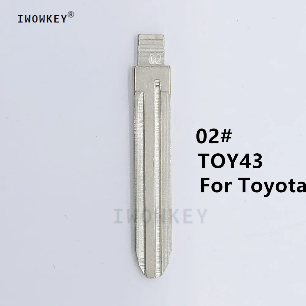 

10pcs Metal Uncut Blank keydiy xhorse Flip Remote Toy43 Key Blade For Toyota Corolla Crown Camry Highlander Corolla Vios #02