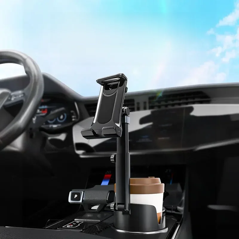 Support de tablette de tasse de voiture, extenseur avec support de téléphone portable, Rotation à 360 degrés, accessoires d'intérieur automobile pour Smartphone